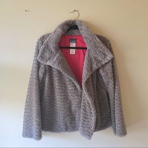 patagonia pelage gray polyester fleece coat jacket